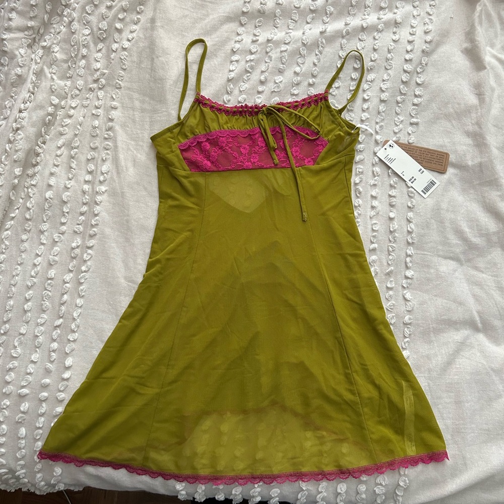 BNWT UO mesh and lace baby doll tank